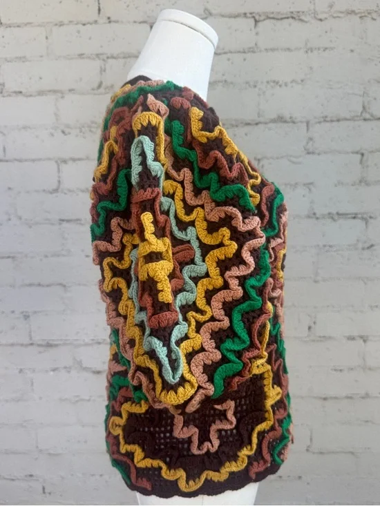 Ulla Johnson Kalila Top Fire Opal Crochet Short Sleeves Size PS (US 2-4) - Picture 6 of 16